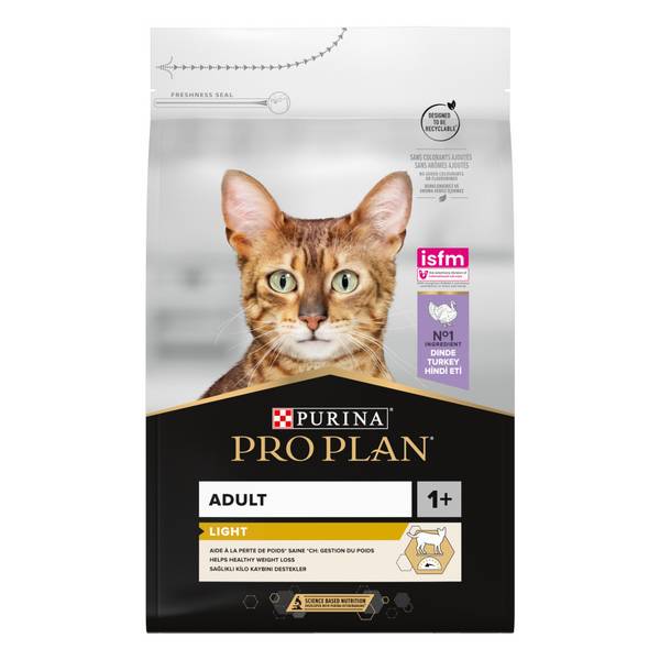 פרו פלאן לחתול לייט לשמירה על המשקל  בטעם הודו - ProPlan Cat Light