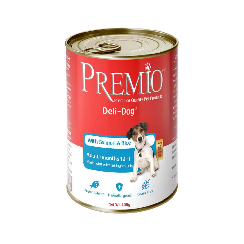 Premio פטה לכלבים סלמון ואורז - 400 גרם