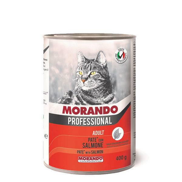 מורנדו לחתולים בוגרים פטה סלמון - 400 גרם
