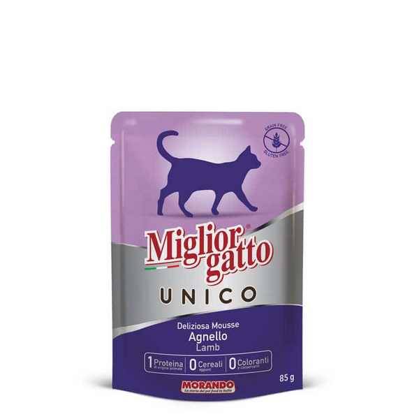 מיגליור יוניקו לחתול בוגר פטה כבש - 85 גרם