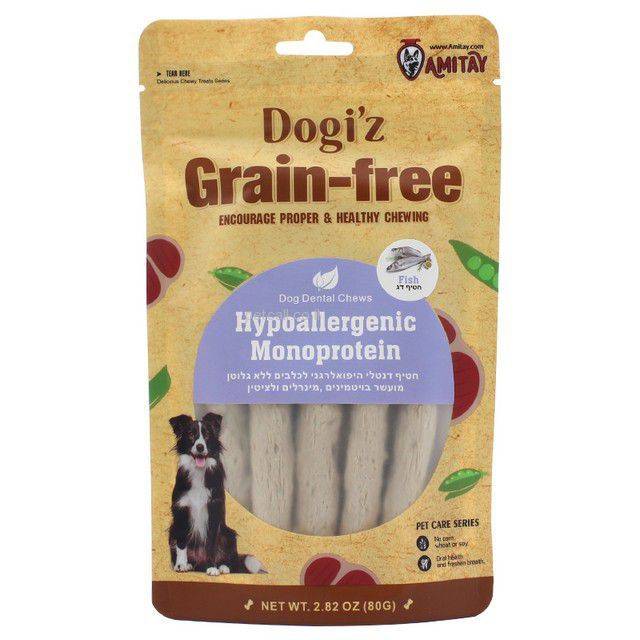 Dogi'z - חטיף מקלות דג מונופרוטאין היפואלרגני לכלבים 80 גרם