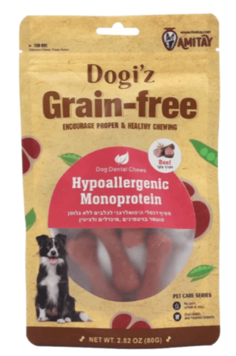 Dogi'z - חטיף עצם בקר מונופרוטאין היפואלרגני לכלבים 80 גרם