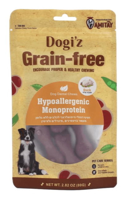 Dogi'z - חטיף עצם ברווז מונופרוטאין היפואלרגני לכלבים 80 גרם