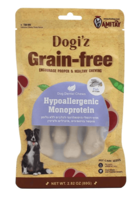 Dogi'z - חטיף עצם דג מונופרוטאין היפואלרגני לכלבים 80 גרם