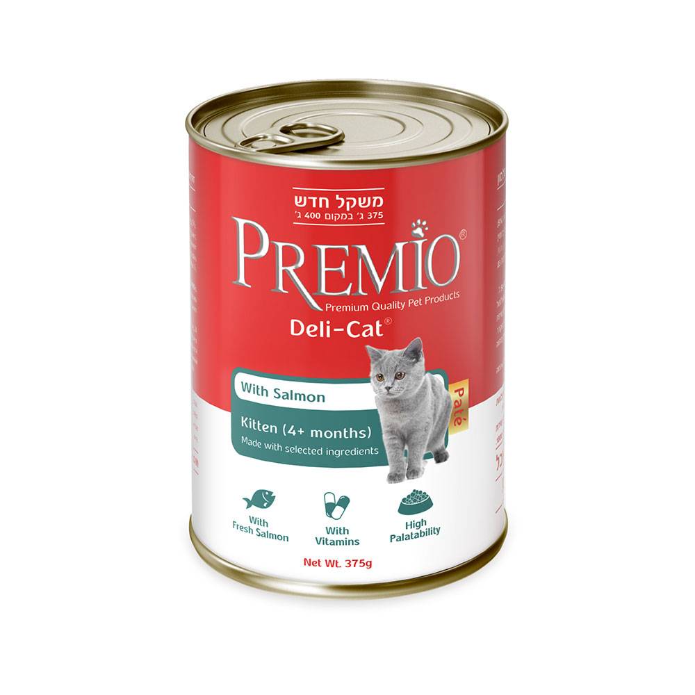 פרמיו פטה לחתלתול עם סלמון - 375 גרם